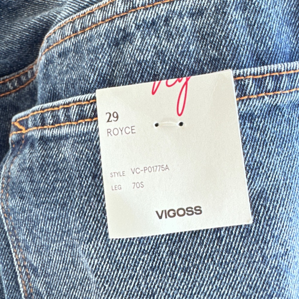 Stitch Fix. Brand: Vigoss. Blue Flare & Wide Leg Jeans with Distressing - Picture 11 of 15